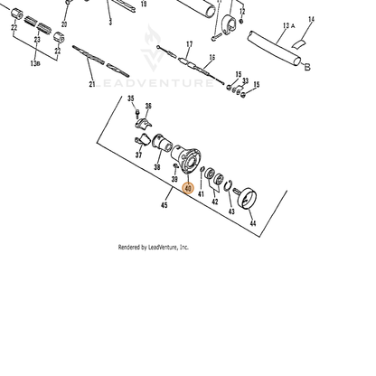 ECHO part 61020541030 — IPL diagram snippet (6x zoom, amber highlight)