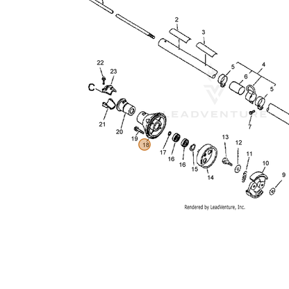 ECHO part 61020547531 — IPL diagram snippet (6x zoom, amber highlight)