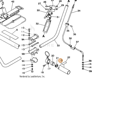 ECHO part 61020609130 — IPL diagram snippet (6x zoom, amber highlight)