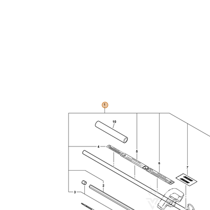 ECHO part 61020612360 — IPL diagram snippet (6x zoom, amber highlight)