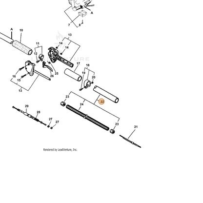ECHO part 61020621460 — IPL diagram snippet (6x zoom, amber highlight)