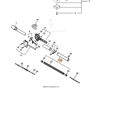 ECHO part 61020621660 — IPL diagram snippet (6x zoom, amber highlight)