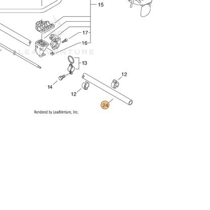 ECHO part 61020623030 — IPL diagram snippet (6x zoom, amber highlight)