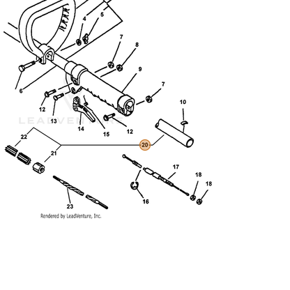 ECHO part 61020655330 — IPL diagram snippet (6x zoom, amber highlight)