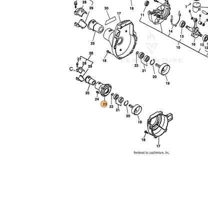 ECHO part 61022349230 — IPL diagram snippet (6x zoom, amber highlight)