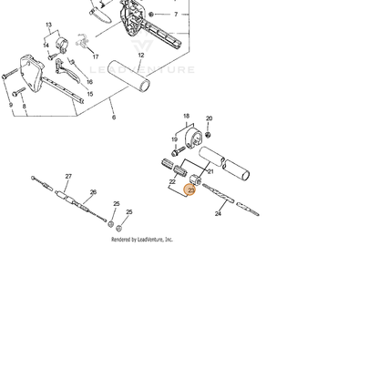 ECHO part 61024655330 — IPL diagram snippet (6x zoom, amber highlight)