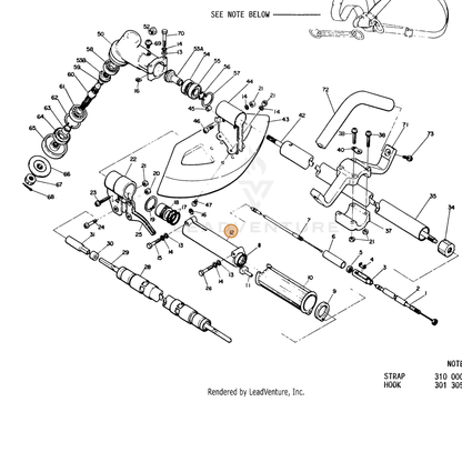 ECHO part 61024807133 — IPL diagram snippet (6x zoom, amber highlight)
