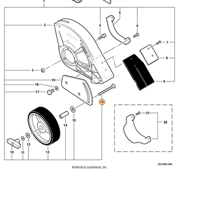 ECHO part 61025055330 — IPL diagram snippet (6x zoom, amber highlight)