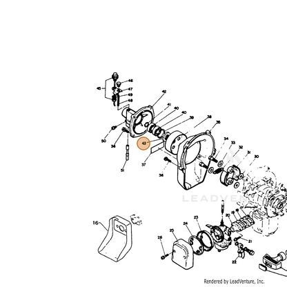 ECHO part 61025307130 — IPL diagram snippet (6x zoom, amber highlight)