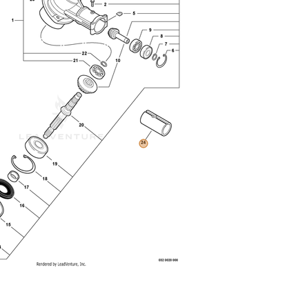 ECHO part 61025958830 — IPL diagram snippet (6x zoom, amber highlight)