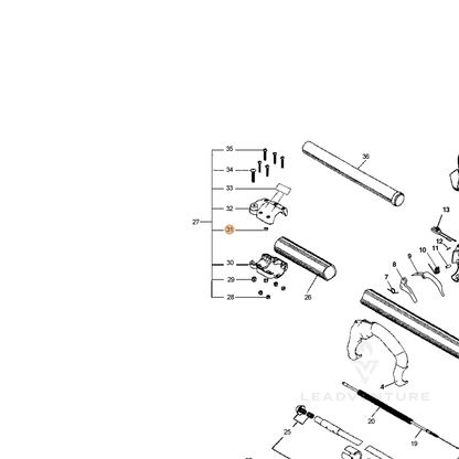 ECHO part 61026024160 — IPL diagram snippet (6x zoom, amber highlight)