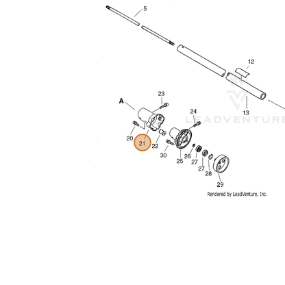 ECHO part 61026651530 — IPL diagram snippet (6x zoom, amber highlight)
