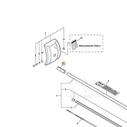 ECHO part 61028062230 — IPL diagram snippet (6x zoom, amber highlight)