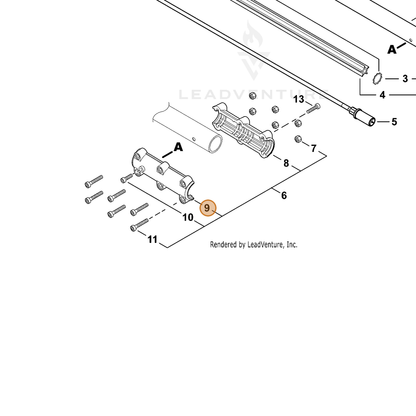 ECHO part 61028222662 — IPL diagram snippet (6x zoom, amber highlight)