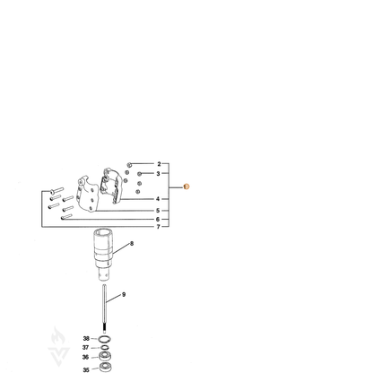 ECHO part 61029522260 — IPL diagram snippet (6x zoom, amber highlight)