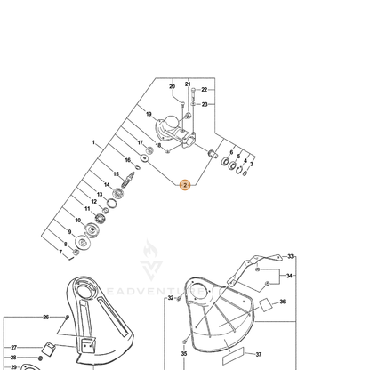 ECHO part 61030040430 — IPL diagram snippet (6x zoom, amber highlight)