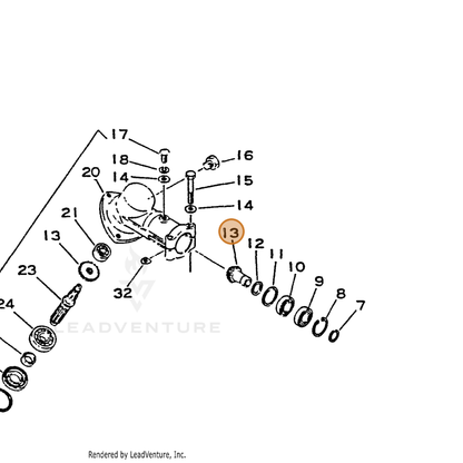 ECHO part 61030042330 — IPL diagram snippet (6x zoom, amber highlight)