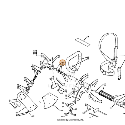 ECHO part 61030108930 — IPL diagram snippet (6x zoom, amber highlight)