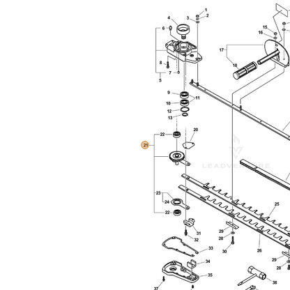 ECHO part 61030208961 — IPL diagram snippet (6x zoom, amber highlight)