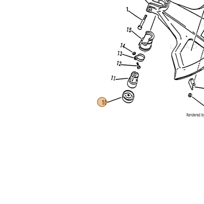 ECHO part 61030544330 — IPL diagram snippet (6x zoom, amber highlight)