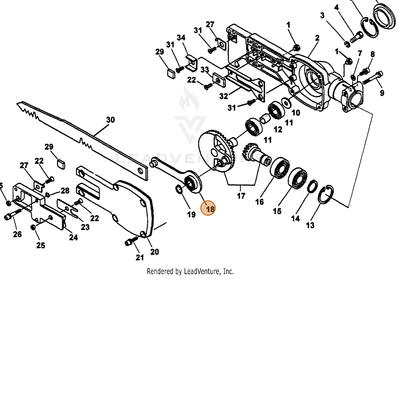 ECHO part 61030754330 — IPL diagram snippet (6x zoom, amber highlight)