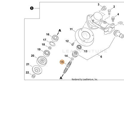 ECHO part 61031005730 — IPL diagram snippet (6x zoom, amber highlight)