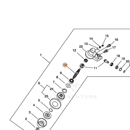ECHO part 61031056832 — IPL diagram snippet (6x zoom, amber highlight)