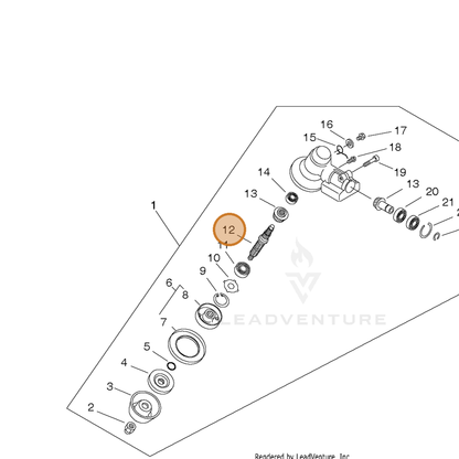 ECHO part 61031056933 — IPL diagram snippet (6x zoom, amber highlight)