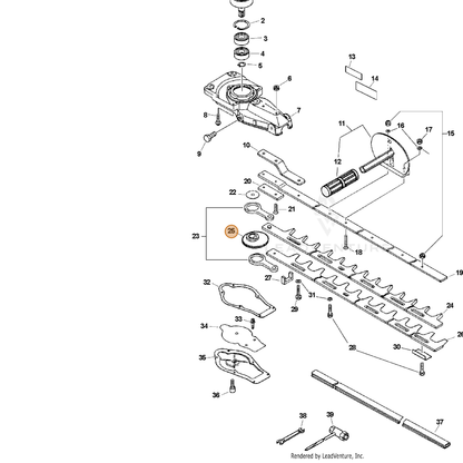ECHO part 61031204560 — IPL diagram snippet (6x zoom, amber highlight)