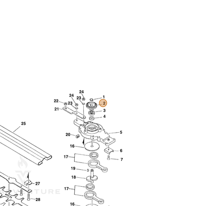 ECHO part 61031212360 — IPL diagram snippet (6x zoom, amber highlight)