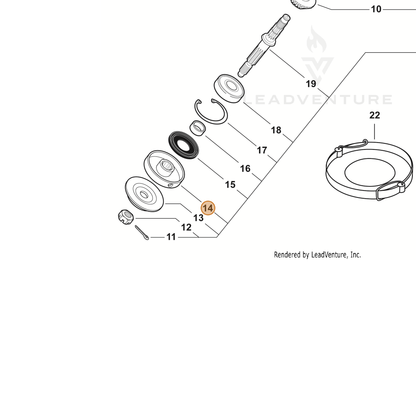 ECHO part 61031322830 — IPL diagram snippet (6x zoom, amber highlight)