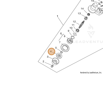 ECHO part 61031452130 — IPL diagram snippet (6x zoom, amber highlight)
