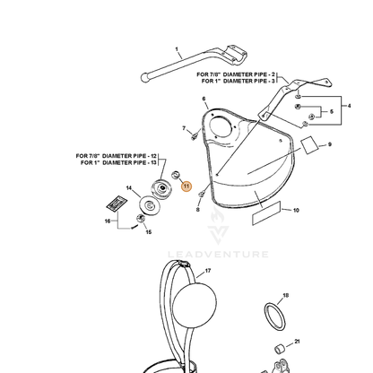 ECHO part 61031507130 — IPL diagram snippet (6x zoom, amber highlight)