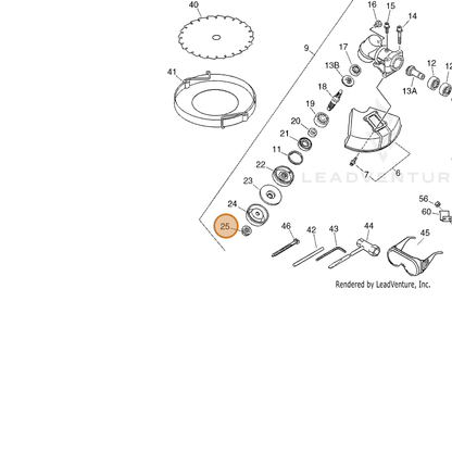 ECHO part 61032047530 — IPL diagram snippet (6x zoom, amber highlight)