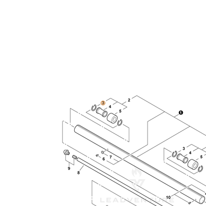 ECHO part 61033522460 — IPL diagram snippet (6x zoom, amber highlight)