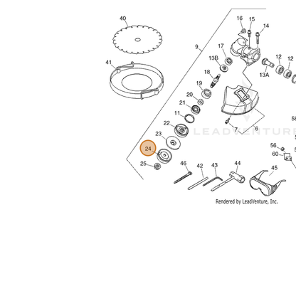 ECHO part 61035247530 — IPL diagram snippet (6x zoom, amber highlight)