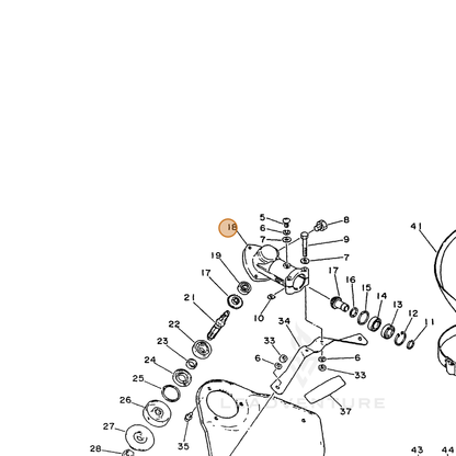 ECHO part 61040208932 — IPL diagram snippet (6x zoom, amber highlight)
