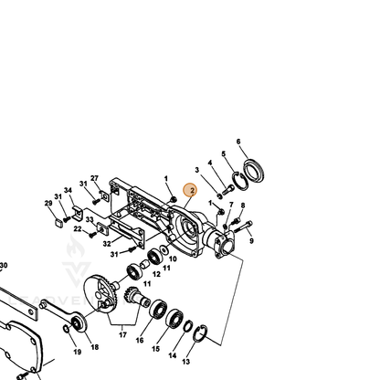 ECHO part 61041054330 — IPL diagram snippet (6x zoom, amber highlight)