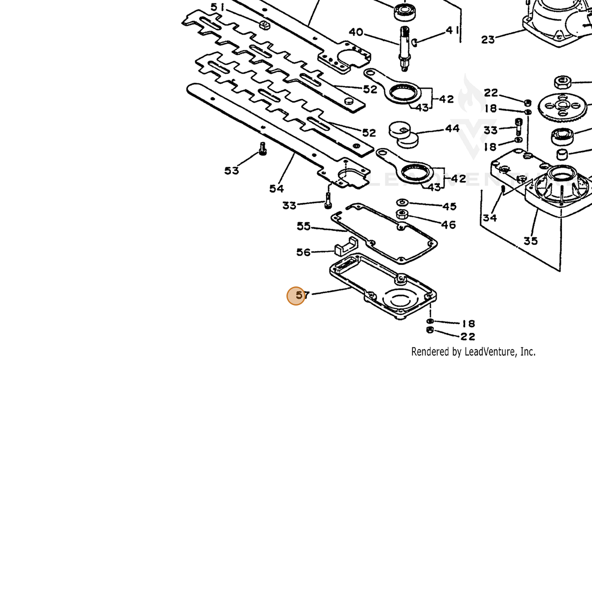 ECHO part 61041105130 — IPL diagram snippet (6x zoom, amber highlight)