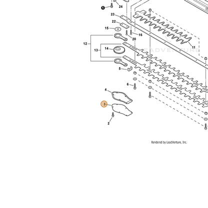 ECHO part 61041105361 — IPL diagram snippet (6x zoom, amber highlight)