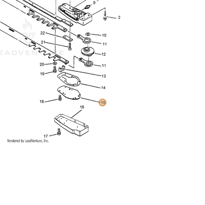 ECHO part 61041109960 — IPL diagram snippet (6x zoom, amber highlight)