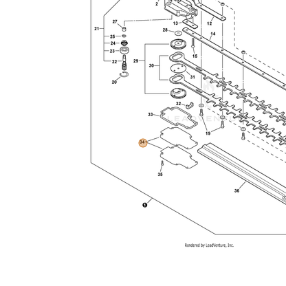 ECHO part 61041121460 — IPL diagram snippet (6x zoom, amber highlight)