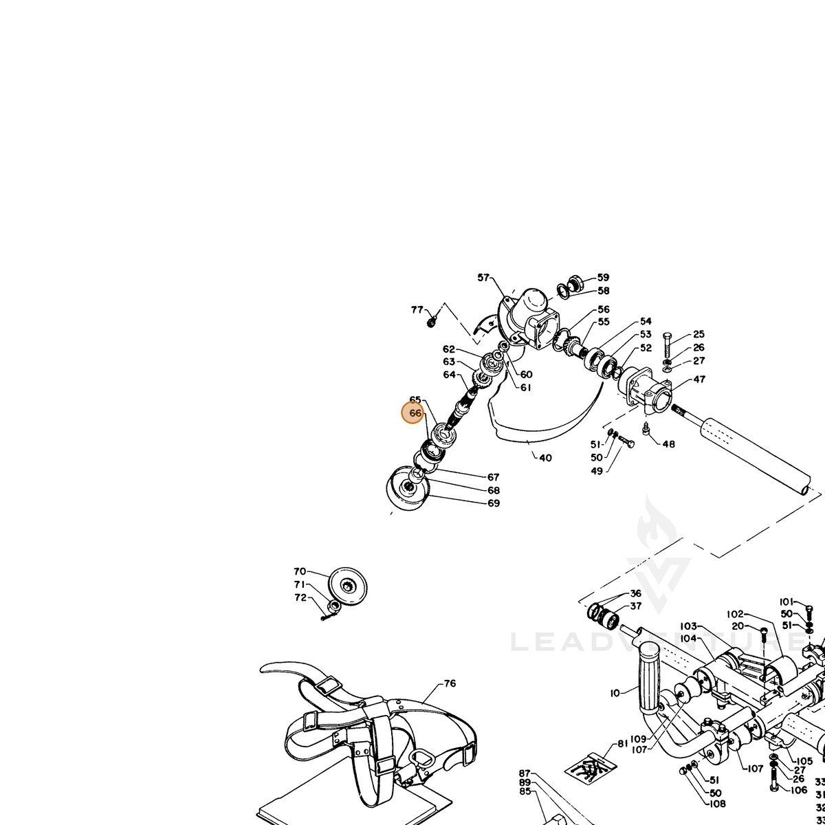 ECHO part 61041306230 — IPL diagram snippet (6x zoom, amber highlight)