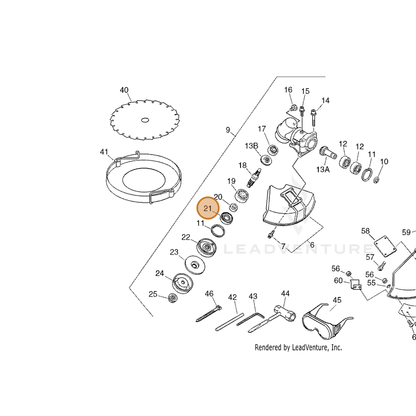 ECHO part 61041347530 — IPL diagram snippet (6x zoom, amber highlight)