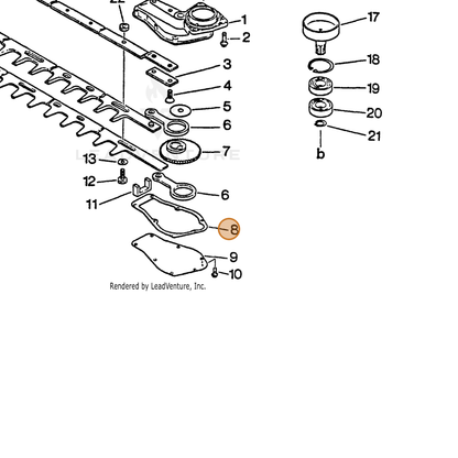ECHO part 61041404560 — IPL diagram snippet (6x zoom, amber highlight)