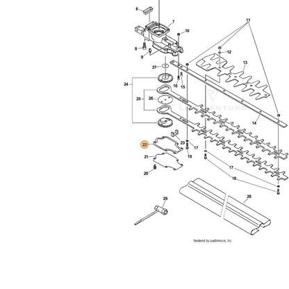 ECHO part 61041406560 — IPL diagram snippet (6x zoom, amber highlight)