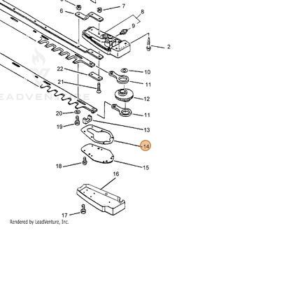 ECHO part 61041409960 — IPL diagram snippet (6x zoom, amber highlight)