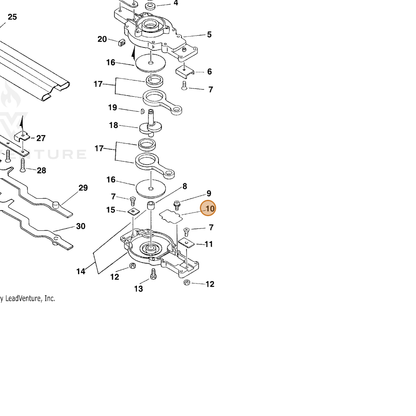 ECHO part 61042454030 — IPL diagram snippet (6x zoom, amber highlight)