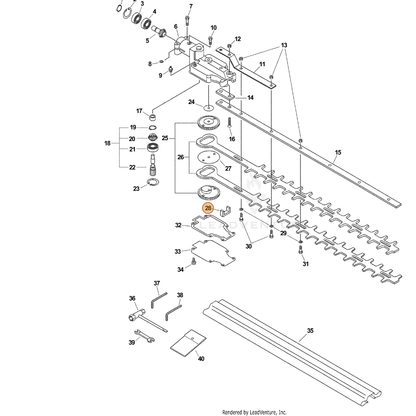 ECHO part 61042621460 — IPL diagram snippet (6x zoom, amber highlight)