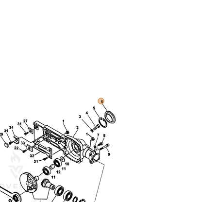 ECHO part 61043127630 — IPL diagram snippet (6x zoom, amber highlight)